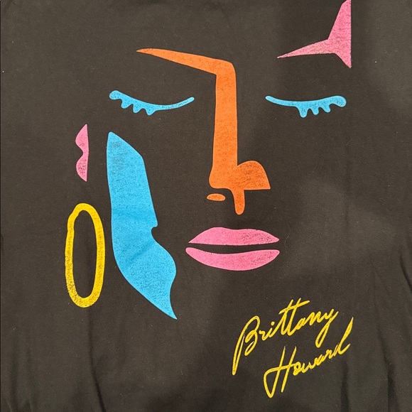 Day Brand Brittany Howard Abstract Face Graphic Black Tee - Picture 4 of 4